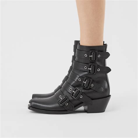 burberry buckle ankle boots|Burberry leather ankle boots.